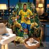 Neymar Jr spausdinta pledas - Minkštas ir patogus, miegamajam, kelionėms, sofai, namų dekoravimui - Gimtadienio Kalėdų dovana draugui