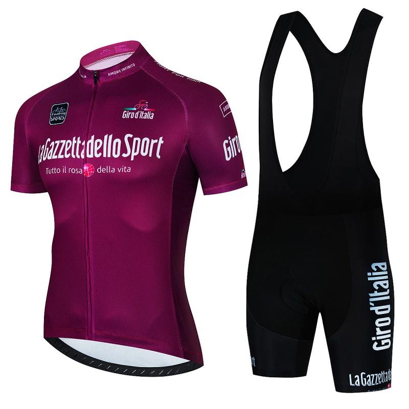Mens Cycling Jersey Bib Shorts Set Breathable Quick-Dry Performance Wear Road Bike Riding