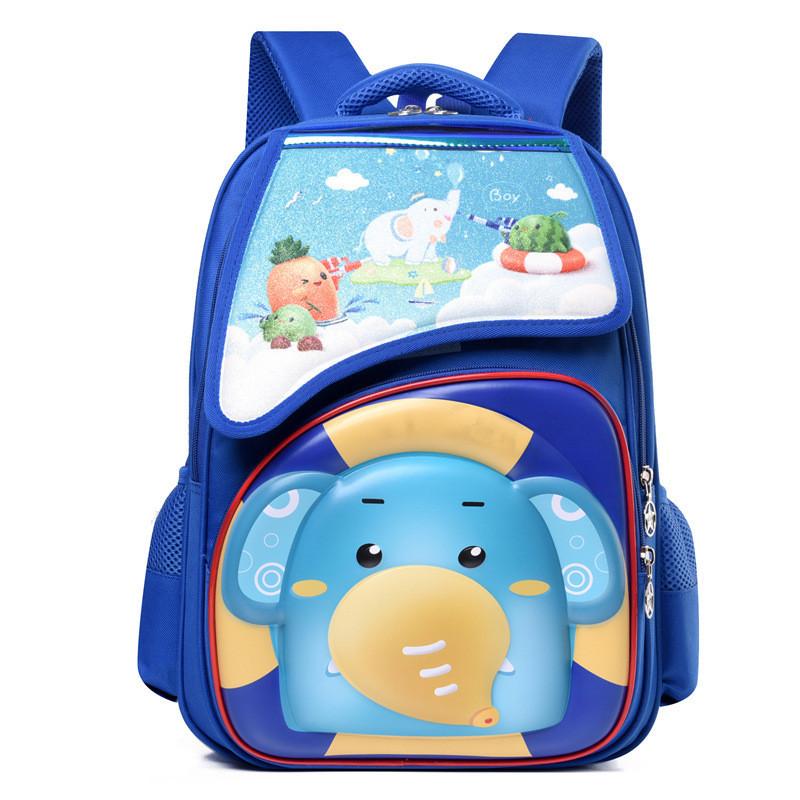 Cute Cartoon Animal Pattern Oxford Fabric School Backpack For Boys And Girls In Grades 1-6 With Breathable Load-reducing Features