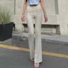 South Korea Dongdaemun Women's Slim Fit High Waist Flared Pants - Slimming & Leg-Lengthening Casual Trousers