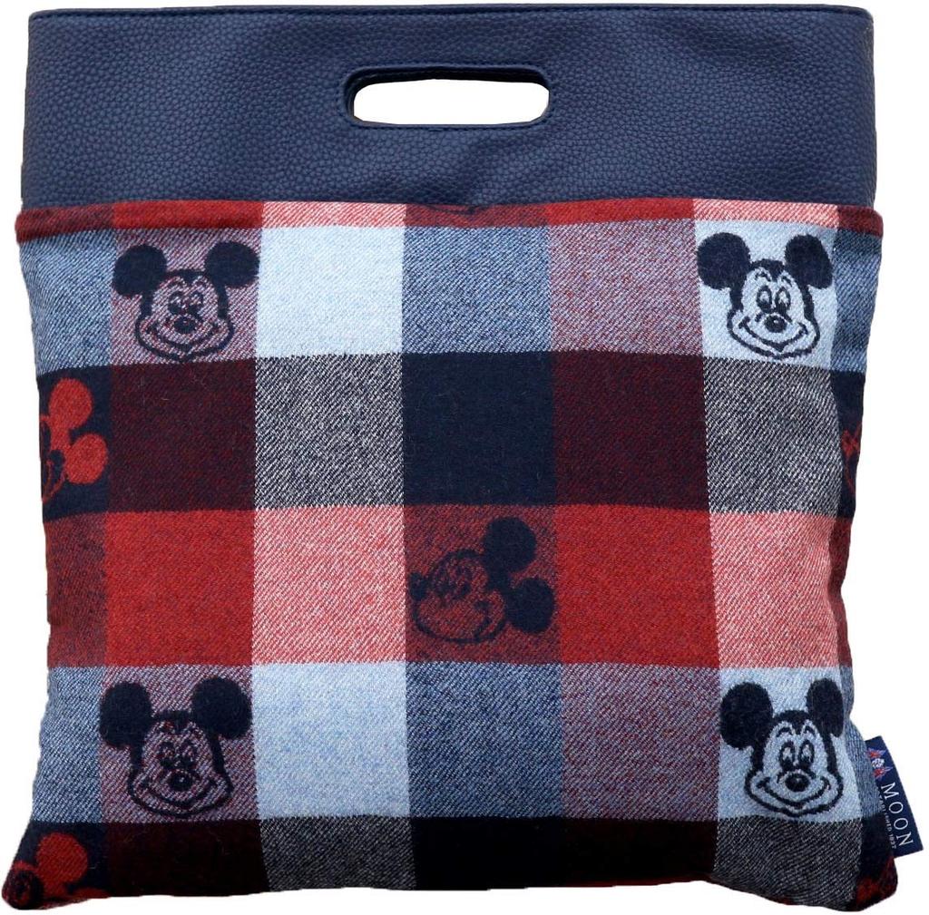 Marushin Disney Mickey Mouse H36 X Traditional Made with Wool Fabric by 2335017100 Bag, W35cm, Check, MOON, UK,