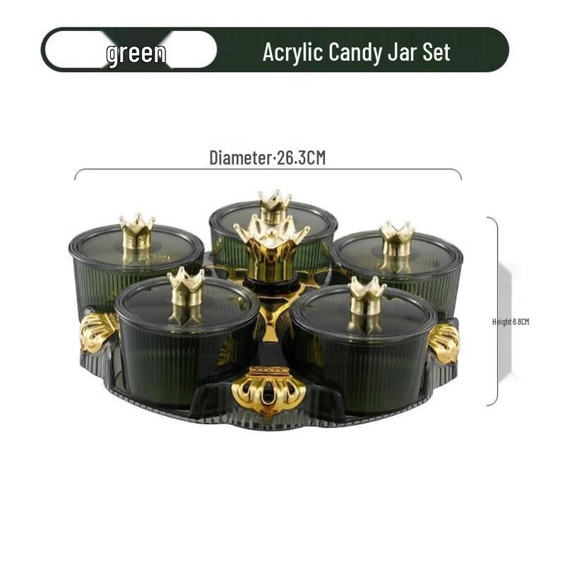 

UOSU Crown Rotating Snack Plate 5-Piece Set