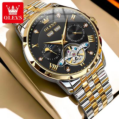 OLEVS Marke Multi-funktionale herren Uhr Leuchtende Wasserdichte Automatische Mechanische Uhr herren Uhr