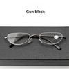 Classic Half Frame Reading Glasses HD Metal Fishwire Rack Spring Eyeglass Legs 1 0 2 0 3 0 3 5 4 0 Smooth Curved Style