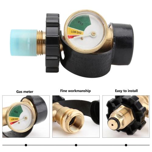 Cabilock Propane Tank Adapter Converts Propane Tanks with Gauge Gas Pressure Valve Connectors for Golden Propane Tanks