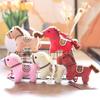1Pcs Cartoon Horses Small Doll Plush Pendant Stuffed Animal Horse Key Ring Backpack Ornaments Hanging Decor