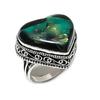 Inele cu Opal Ethiopian Negru Natural Argint Sterling 925 Mărimea 8.5 ETC-14151