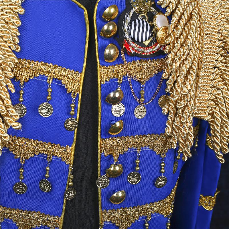 Korean Men's Palace Suit with Tassels - European/American Style Presidential Military Costume