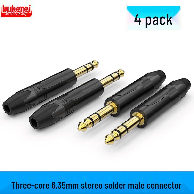 Rookery 6.35mm Stereo Audio Soldering Elbow Plug