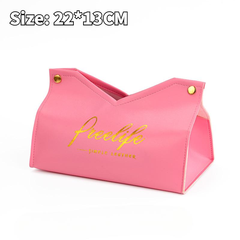 Leather Tissue Box Napkin Holder Car Tissue Box Home Living Room Holder Storage Case Desktop Storage Sundries Storage Pouch