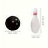 7pcs Giant Bowling Set- Durable Portable Fun Indoor/Outdoor Game for Adults, 2 Lightweight Balls& 5 White Pins with Red Accents