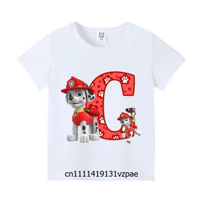 PAW Patrols Children Short Sleeve T-shirt Summer Kids Cartoon Printed Clothing Boy Casual Cotton Tee Girl Anime Cute Tops Gifts