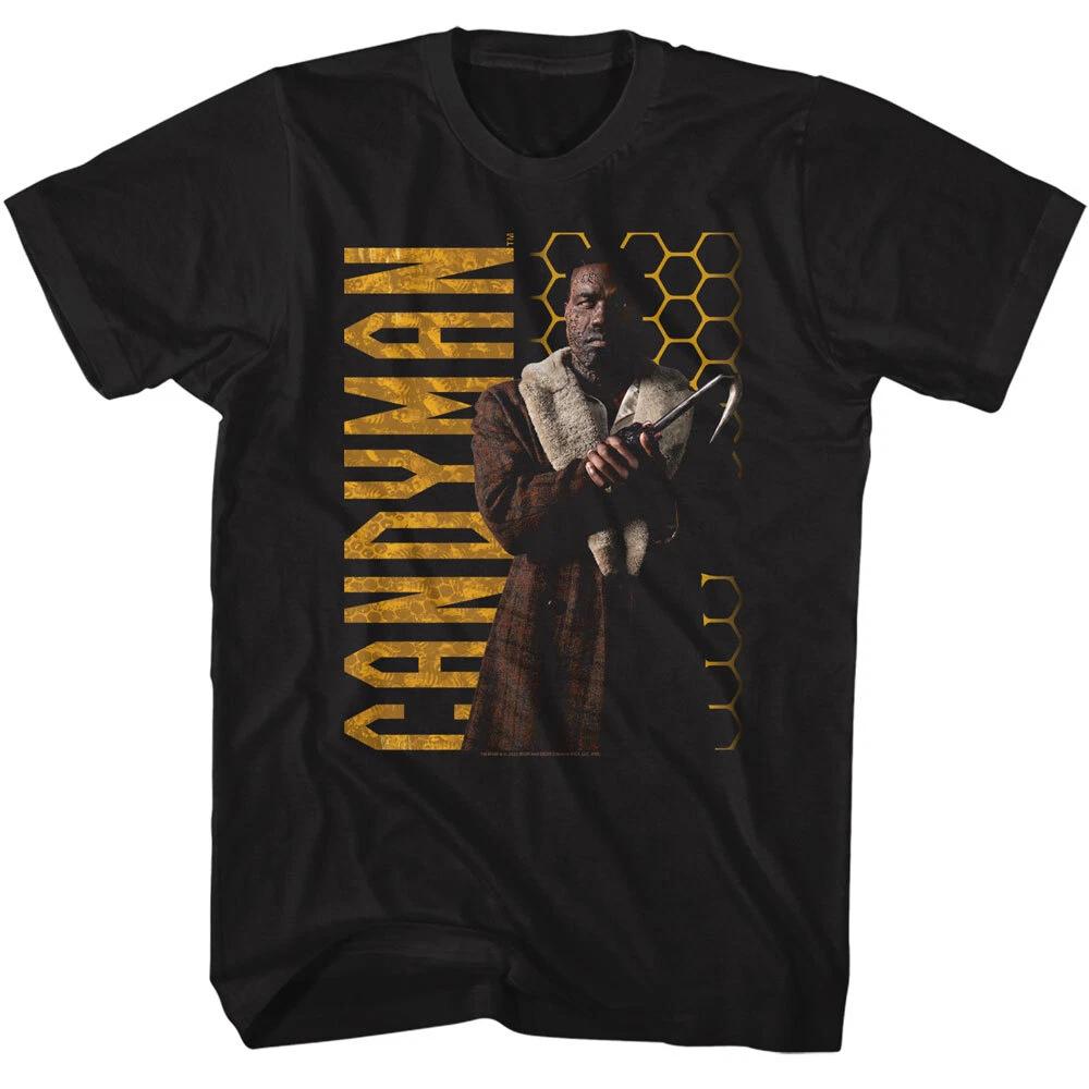 Candyman Scary Horror Movie Name Logo Honeycomb & Meathook Men s T Shirt 3XL