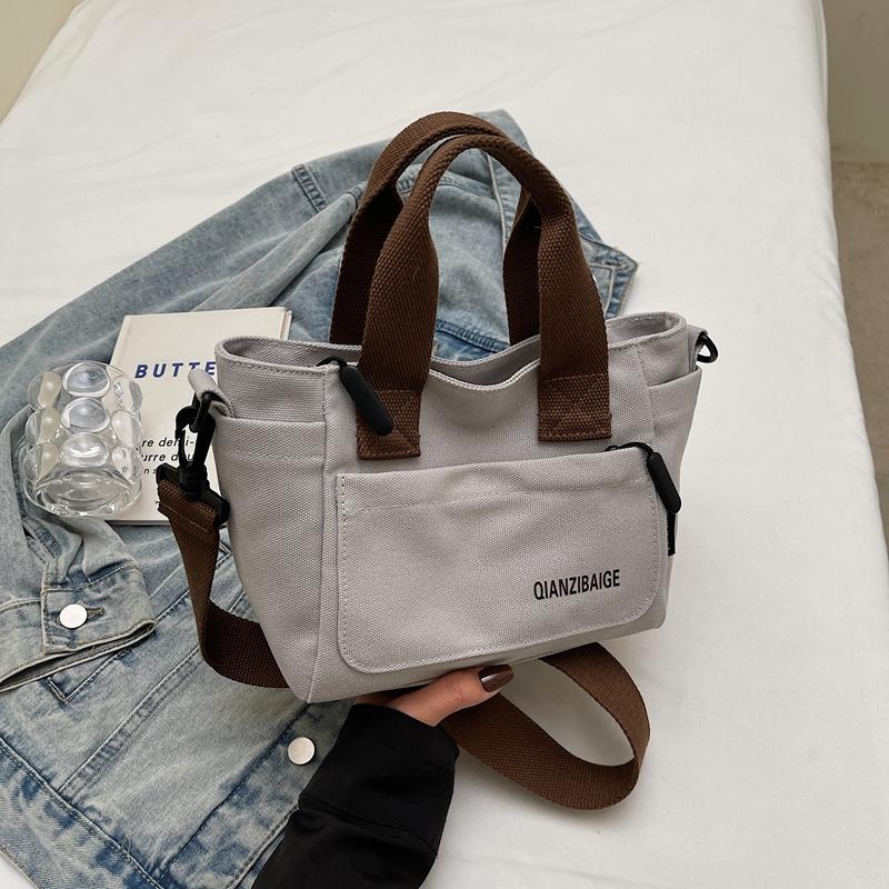 Handbag Letter Printed Canvas Bag Women Shoulder Bag