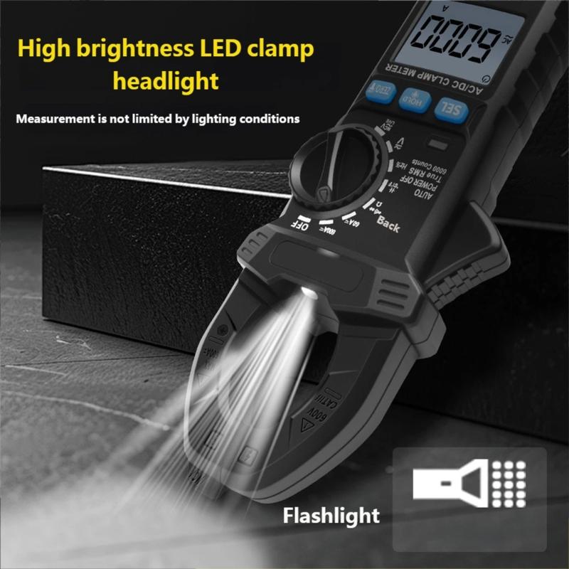 Digital Clamp Multimeter Effective Value 6000 Counts Contact Less potential Indicator With brightened Display