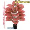 Una Planta Grande Artificial de Hierro Malayo de 47.24 Pulgadas de Alto con 24 Hojas Realistas Hechas de Plástico Duradero Adecuada Para Decoración Interior/exterior