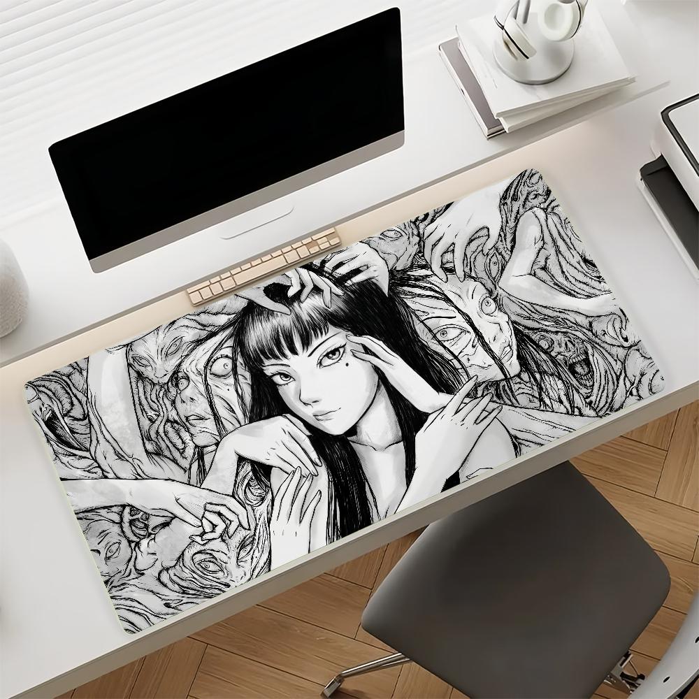Art Junji Ito Tomie Mouse Pad  Non-slip Locking Edge DeskMat PC Laptop Accessories Rubber Office Keyboard Large Game XXL Carpet