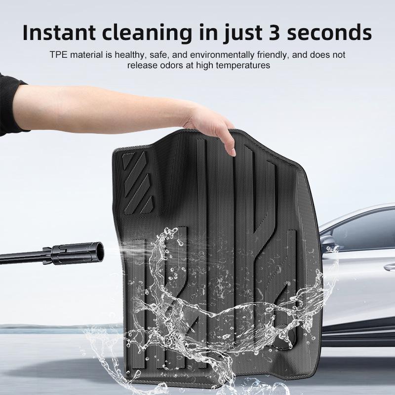 Compatible TPE Floor Mats for 2012-2023 GMC Sierra & Chevrolet Silverado.