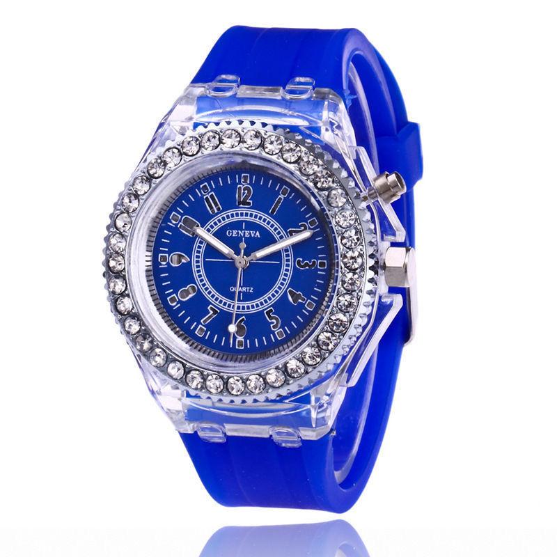 Luminous LED Quartz Watch with Silicone Strap