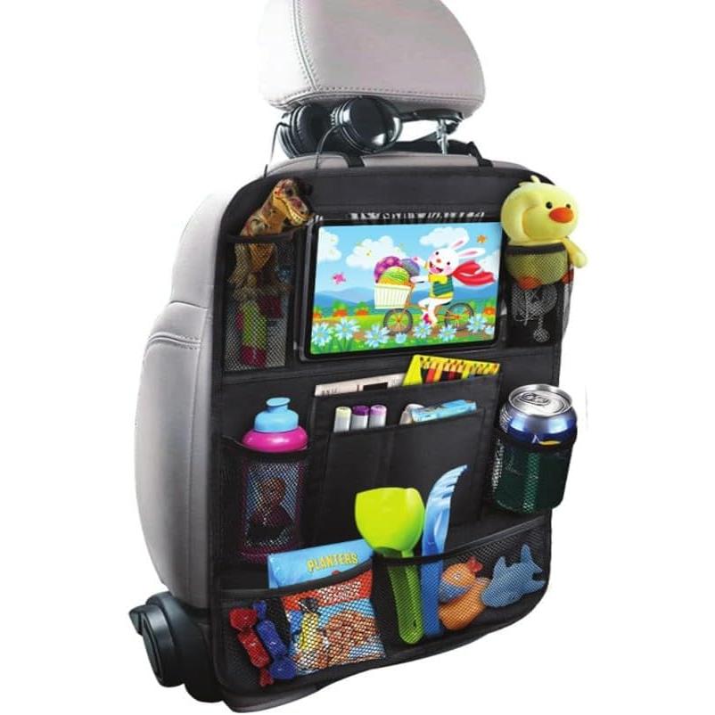 Car seat back pocket, large capacity car storage pocket, car multi-pocket storage, rear seat storage, durable, multi-functional, travel hanging