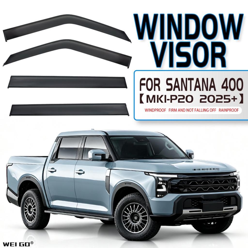 Santana 400 Pickup Truck Window Visor & Sunshade Rain Guard