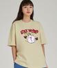 ASTRAL PROJECTION Stayweird Round Neck 15-Count Cotton Short Sleeve T-Shirt_Butter