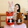 Plush Toy Animal Cute Simple Comfortable Rabbit Fox Doll Girls Holiday Gift