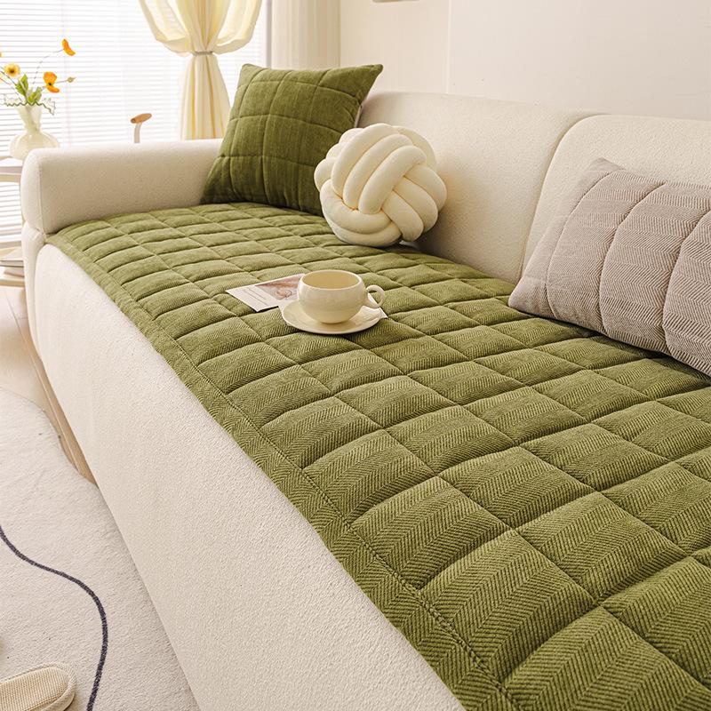 Four Season Universal Square Sofa Cushion A Whole Sofa Cover Towel Thickened Chenille Anti Cat Scratch and Anti Slip Sofa Towel