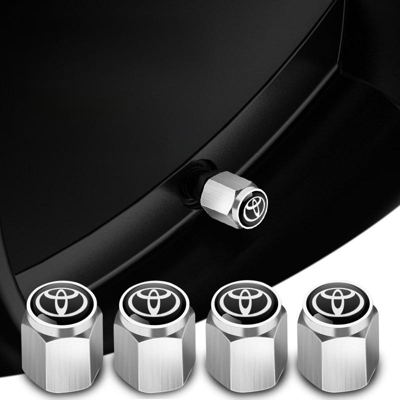 

5Pcs Metal Tire Valve Stem Caps Dustproof Waterproof Universal for Toyota Hilux Yaris Corolla Camry CHR Auris Tacoma Accessories