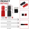 30 Pairs 30/45 Amp Power Pole Red Black Connectors For Style Plugs Marine Power Connector Copper Terminals PVC Dust Covers