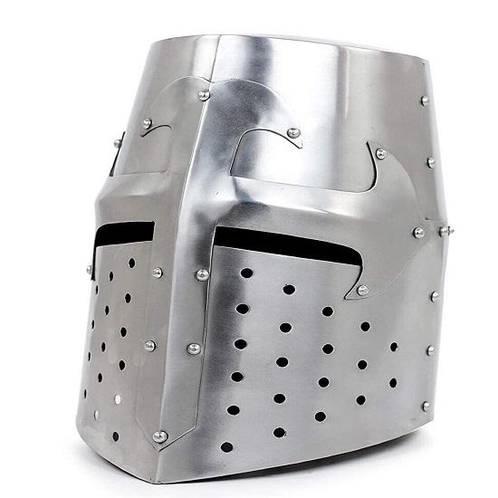 Medieval Roman Crusader Sugarloaf Helmet Templar Steel Head Armor Helmet Reenactment LARP Cosplay Warrior Helmet
