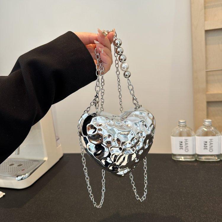 

Акрилова любов мода сумочка сумка жіноча нова міні іноземна універсальна вечірня сумка гетеросексуальний метеорит сумка-месенджер one size fits all срібний