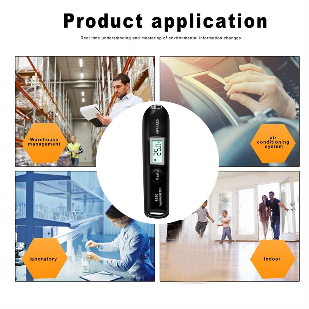 Portable Pocket Temperature Pen Contactless Mini Digital Infrared Thermometer with LCD Handheld Portable Pocket Temperature Pen