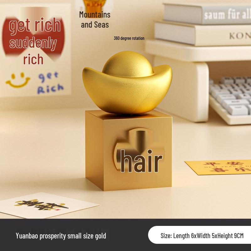 

Money Tree Gold Ingot Ornament: Office Workstation Gift for Emotional Stability