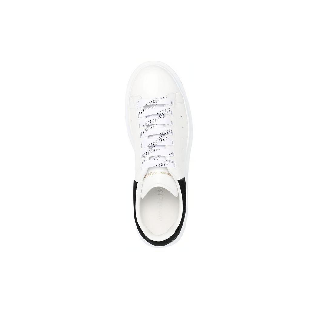 Alexander Mcqueen Oversized Leather Low Top Skateboard Shoes Women's White Black 553770WHGP79061( )