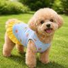Starfish Pattern Dog Striped Dress Cozy Puppy Sleeveless Clothes Summer Dog Costume  Casual Outfit