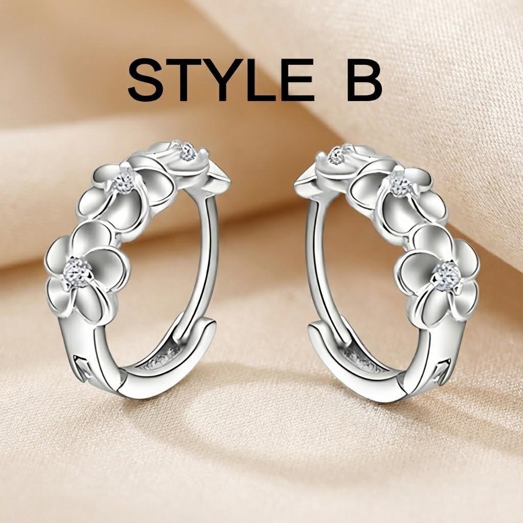 Women Crystal Stud Hoop Earrings 1 Pair 2 Pairs Gift for Valentine Day Jewelry Fashion Trendy Earrings for Women