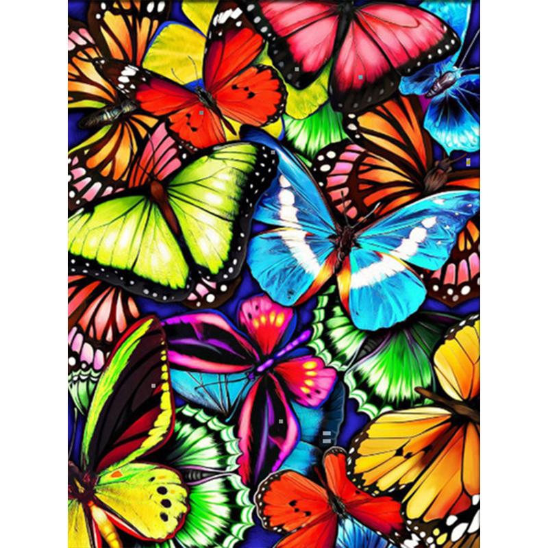 Full Round Diamond Painting Flower Butterfly Pictures Of Rhinestones Diamond Embroidery Animal Cross Stitch Home Decor