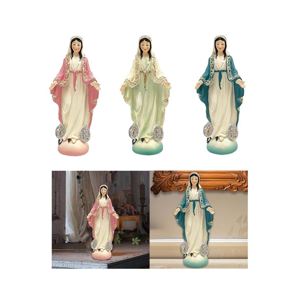 Catholic Virgin Mary Figurine Sculpture Religious Gift Exquisite Resin Craft