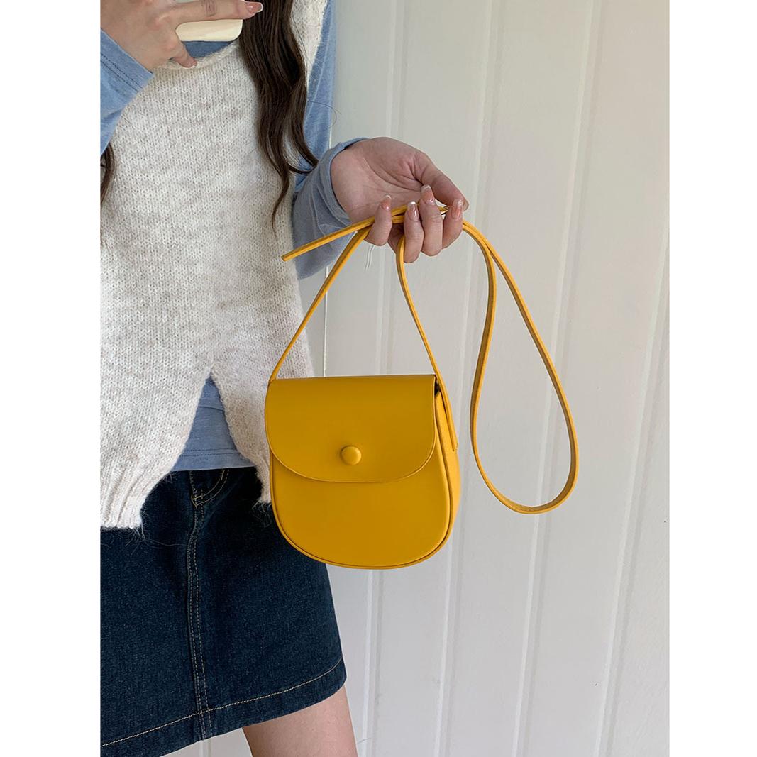 

Женская сумка-седло ярких цветов, портативный женский клатч, сумки через плечо, модные женские маленькие сумки-мессенджеры жёлтый