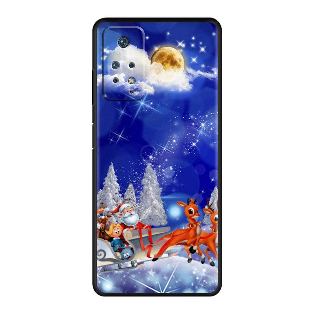 

Чехол для телефона для Redmi Note 11 10 9 8 7 8T 9T 9S Pro 9C 9A 10C K40S K50 K50i Ultra Силиконовая мягкая задняя крышка Милый Рождественский Санта Redmi Note 11Pro