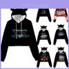 Among Womens Us Kids Girl Hoodie Long Sleeve Fashion Cat Ears Sweatshirt