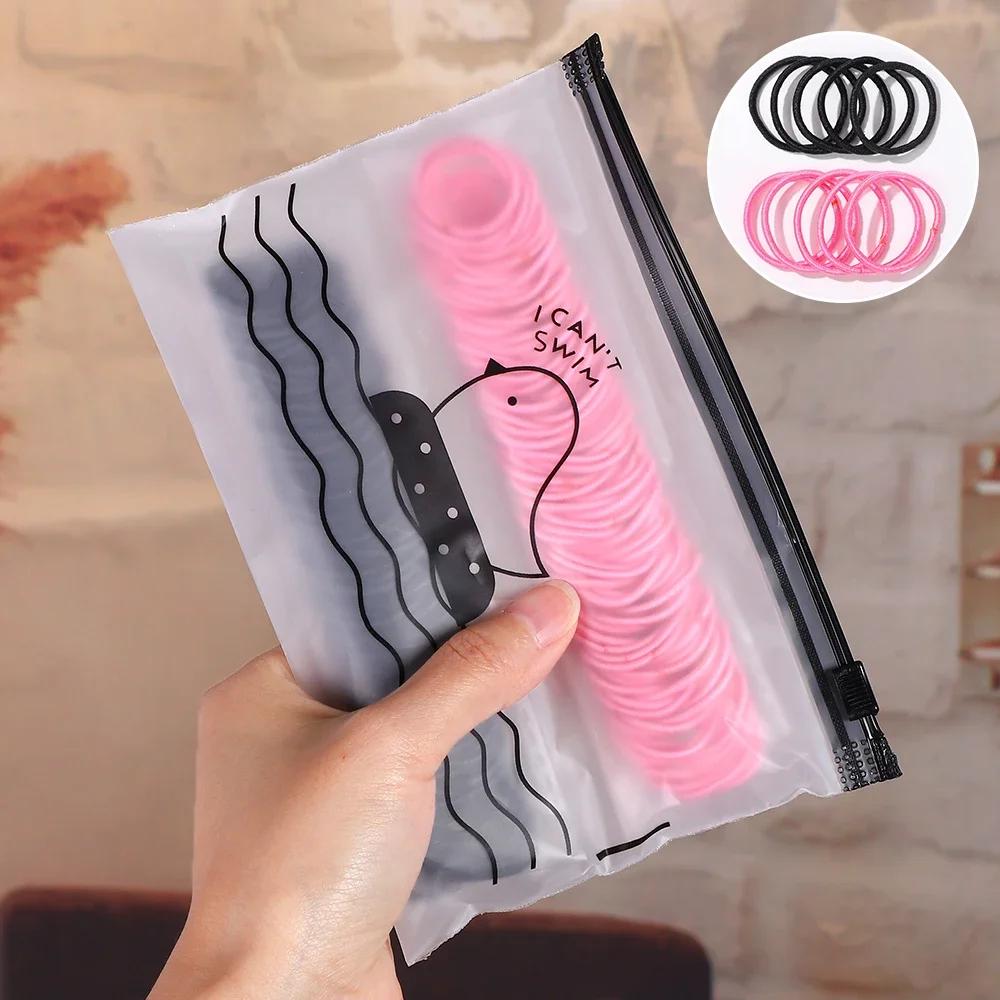 

100 шт./набор 2,5 см разноцветные эластичные резинки для волос для девочек, держатель для хвостика, резинка, детские аксессуары для волос, детские резинки для волос