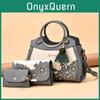 Flower Pattern Bag With Embossed Design And Inner Storage For Everyday