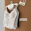 French Pure Lace V-neck Suspender Underwear Sexy Back Integrated Cup Inner and Outer Wear Slim Vest