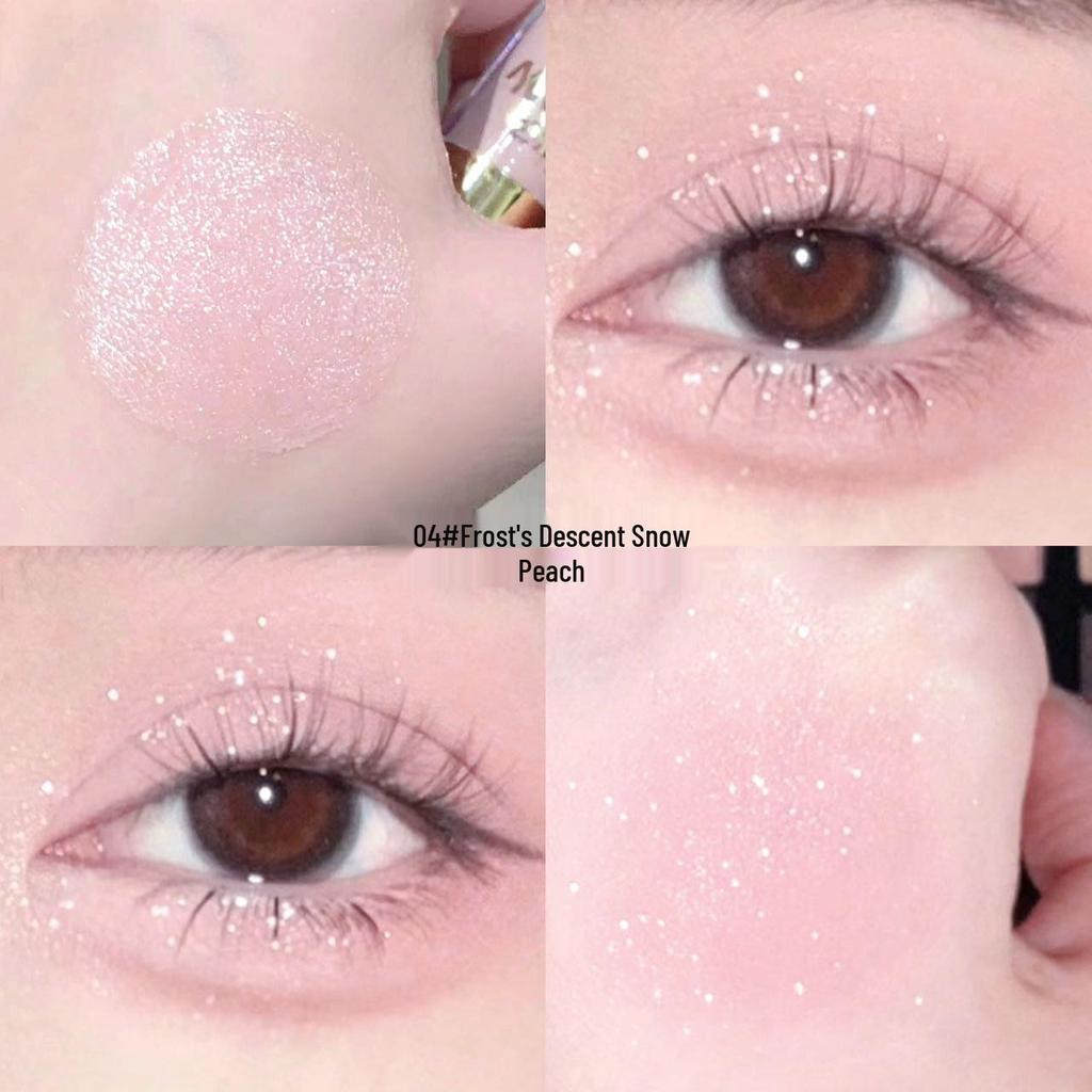 Kakashow Starry Sparkle Liquid Eyeshadow: Pearlescent Matte Glitter Highlighter for Brightening Under-Eye Area.