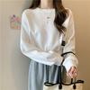 Short sweater women's autumn loose and thin student high-waisted exposed navel versatile top trendy