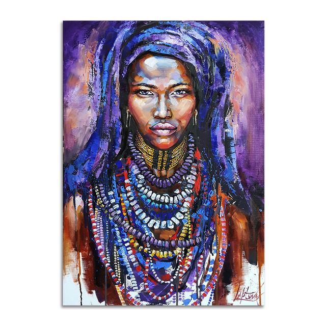 

Африканские женщины с тюрбаном холст картины настенные художественные постеры и принты картины домашний декор живопись подходит для офиса безрамное 50x75cm