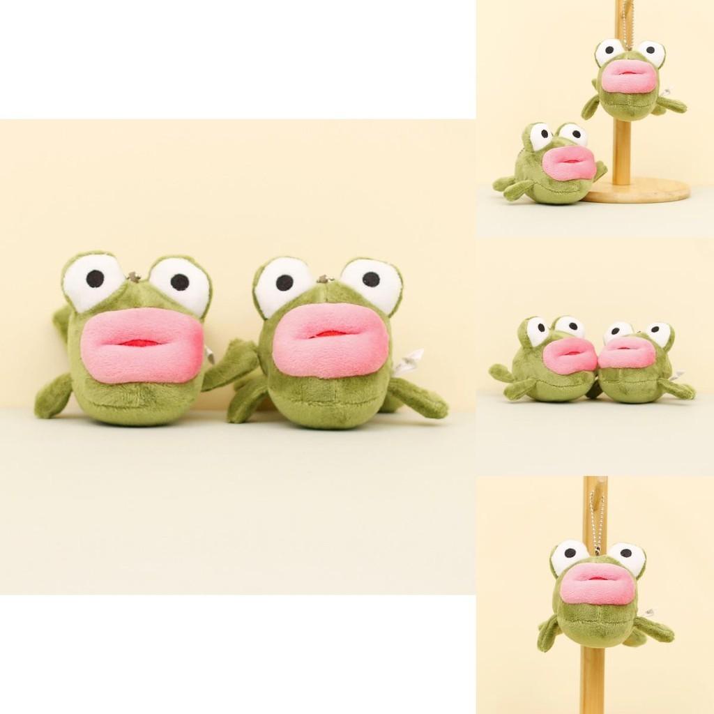 Adorable Plush Frog Keychain Cute Cartoon Animal Doll Bag Charm 10cm Tall