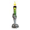 Halloween Hand LED Candle Decoration, 3D Flameless Taper Candles, Battery Operated Finger Decorative Candlestick Ornaments, Skeleton T